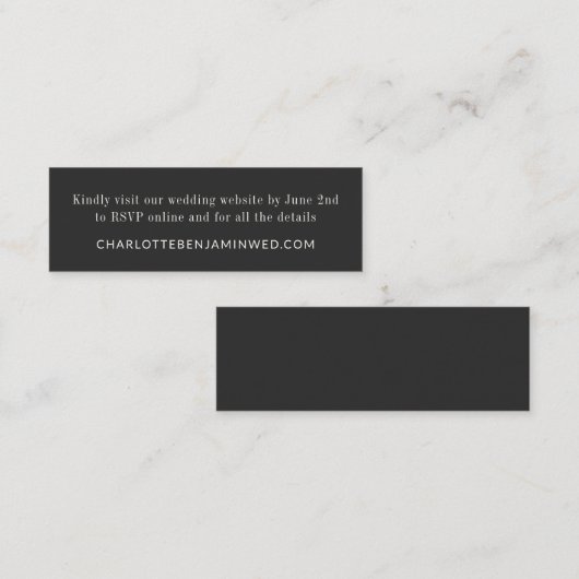 Klassische Elegante Schwarz-weiße UAWG Online Mini Mini Visitenkarte (Vorne/Hinten)