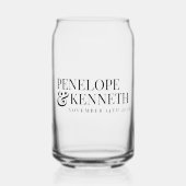 Klassische elegante schwarze, einfache, benutzerde dosenglas (Vorderseite)