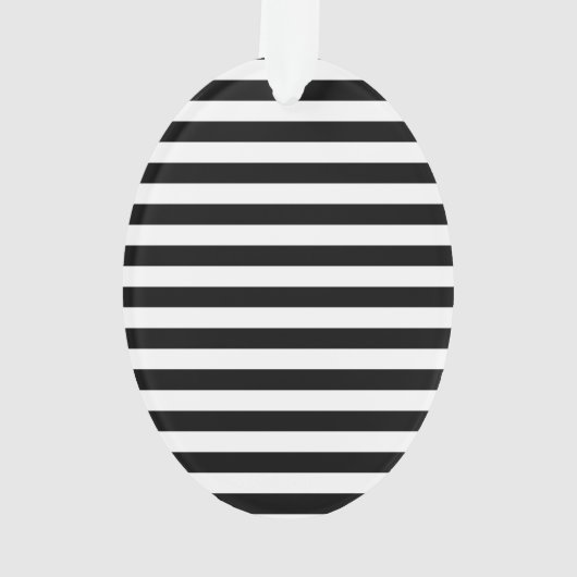 Klassische elegante schwarze horizontale Streifen Ornament (Rückseite)