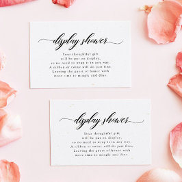 Klassische elegante Script Bridal Baby Display Dus Mitteilungskarte