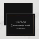 Klassische, elegante Script Gold Wedding Website RSVP Karte (Vorne/Hinten)