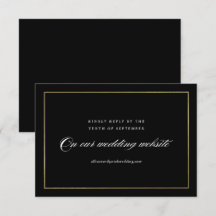 Klassische, elegante Script Gold Wedding Website