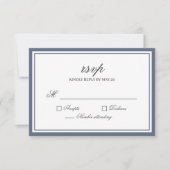 Klassische Elegante Script-Hochzeitungs-RSVP-Antwo RSVP Karte (Vorderseite)