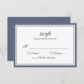 Klassische Elegante Script-Hochzeitungs-RSVP-Antwo RSVP Karte (Vorne/Hinten)