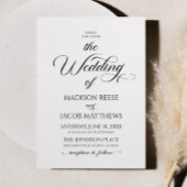 Klassische Elegante Script Minimalistisch Wedding Einladung