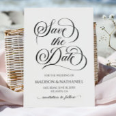 Klassische Elegante Script Minimalistisch Wedding Save The Date