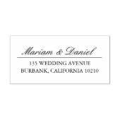 Klassische Elegante Script Name Wedding Rücksendea Gummistempel (Prägung)