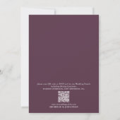 Klassische Elegante Script QR Code Hochzeit Einladung (Rückseite)