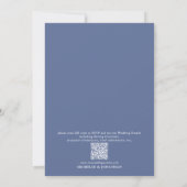 Klassische Elegante Script QR Code Hochzeit Einladung (Rückseite)