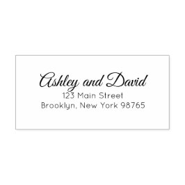 Klassische, elegante Script-Rücksendeadresse Permastempel