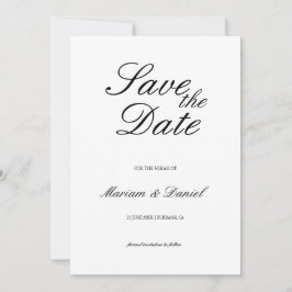 Klassische Elegante Script Schwarz-weiße islamisch Save The Date