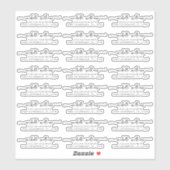 Klassische Elegante Script Transparente Rücksendea Aufkleber (Blatt)