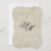 Klassische Elegante Script Vintage Feierliche Hoch Einladung (Rückseite)