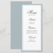 Klassische elegante Script-Wedding-Menü-Karte Menükarte (Vorne/Hinten)