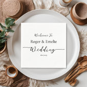 Klassische Elegante Script Wedding Napkin Serviette