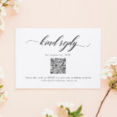 Klassische Elegante Script Wedding QR Code RSVP Ca Karte