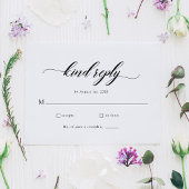 Klassische Elegante Script Wedding RSVP Card