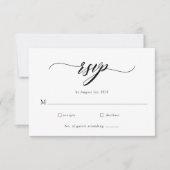 Klassische Elegante Script Wedding RSVP Card Karte (Vorderseite)