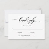 Klassische Elegante Script Wedding RSVP Card Karte (Vorderseite)