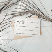 Klassische Elegante Script Wedding RSVP Card Karte