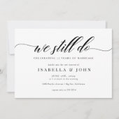 Klassische Elegante Script Wedding Vow Erneuerung Einladung (Vorderseite)