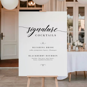 Klassische, elegante Skripte für Hochzeiten Signat Poster