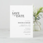 Klassische Elegante Skriptereihen Speichern Sie di Save The Date (Stehend Vorderseite)