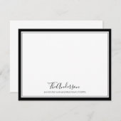 Klassische elegante Skriptfamilie Schwarzer Quadra Mitteilungskarte (Vorne/Hinten)