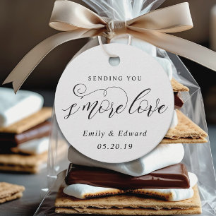 Klassische elegante S'mores-Hochzeit Geschenkanhänger