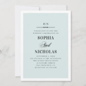 Klassische, elegante, traditionelle Hochzeit im Wa Einladung (Vorderseite)