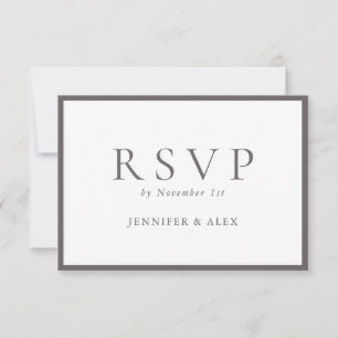 Klassische Elegante Traditionelle UAwg Hochzeit RSVP Karte