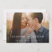 Klassische Elegante Typografy Names Foto Wedding Save The Date (Vorderseite)