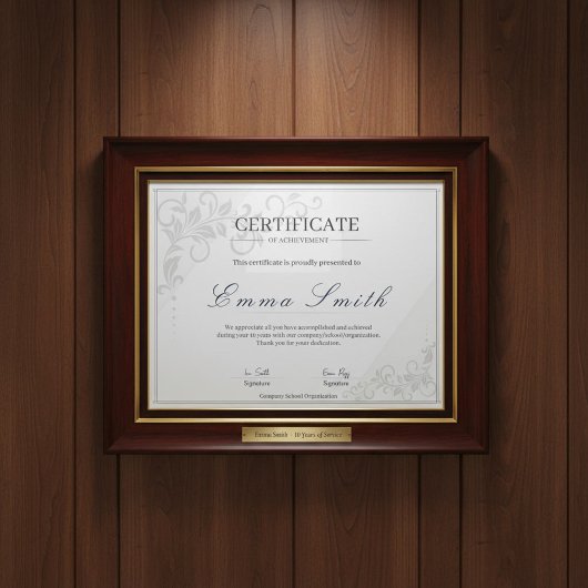 Klassische elegante Urkunde über Leistung Vorlage