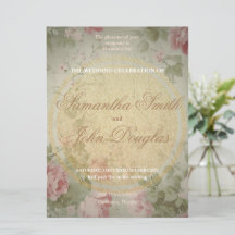 Klassische Elegante Vintag Rosa Rosen Wasserfarbe