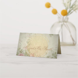 Klassische Elegante Vintag Rosa Rosen Wasserfarbe Platzkarte