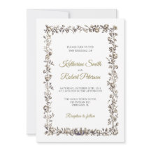 Klassische Elegante Vintage Blume Frame Wedding