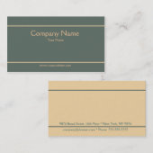 Klassische elegante Visitenkarte-Schablone Visitenkarte (Vorne/Hinten)