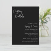 Klassische Elegante Weihnachtscocktails Feierliche Einladung (Stehend Vorderseite)