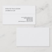 Klassische elegante weiße Berufliche Visitenkarte (Vorne/Hinten)