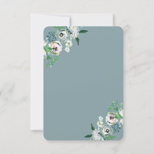 Klassische Elegante, weiße Rose Save the Date Kart (Rückseite)