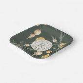 Klassische Eleganz: Chic Mit Monogramm Christmas Pappteller (Gewinkelt)