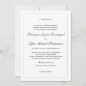 Klassische Eleganz Einladung (Vorderseite)