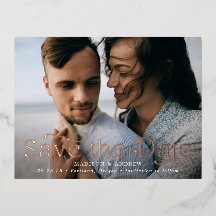 Klassische Eleganz Horizontales Foto Save-the-Date
