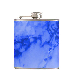 Klassische Eleganz-tiefer blauer Marmorluxusstein Flachmann