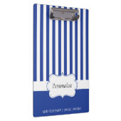 Klassische elektrische blaue Streifen | DIY Text Klemmbrett (Rechts)