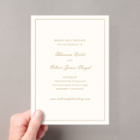 Klassische Elfenbein- und Goldene Hochzeit - Save
