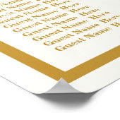 Klassische Elfenbein- und Goldsitzkarten Poster (Ecke)