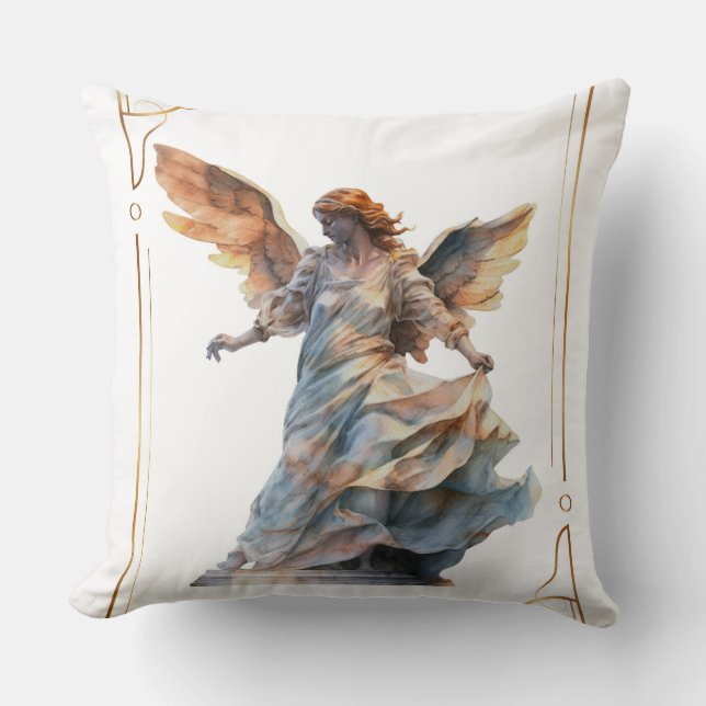 Klassische Engelsstatuen-Kunst Kissen (Vorderseite)