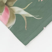 Klassische Englische Rosen in Blassrosa Fleecedecke (Ecke)