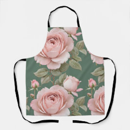 Klassische englische Rosen in Blassrosa Schürze